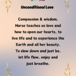 A poem about unconditional love written in a colorful frame.